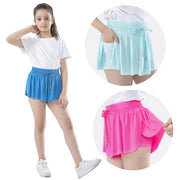 High Waist Dance Shorts for Girls – Flowy 2 in 1 Breathable Tennis & Athletic Shorts for Gym, Workout & Running - DancerInn 