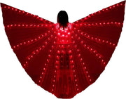 Multicolor LED Lights Belly Dance Isis Wings with Telescopic Sticks for Adults and Children - DancerInn