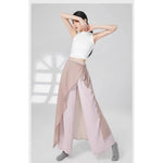 Women's Wide Leg Modern Dance Pants Elastic Waist Snow Chiffon Loose Fit Training Trousers - DancerInn - 29440333775031 - 29440333775031