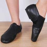 Leather Dance Shoes - Ballet Sneakers Womens with Pigskin Upper 3D Pleated Ultra-Light EVA Sole for Jazz Girls DancerInn