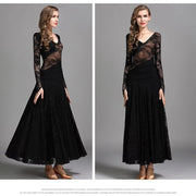 long sleeve ballroom dance practice dress