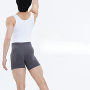 Male Ballet Shorts - Cotton Gym Shorts for Men Lightweight Breathable Elastic Slim Boxers for Athletic Fitness Performance Practice - DancerInn 