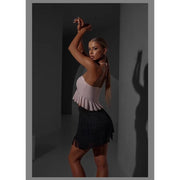 Women High Waist Lush Fringe Latin Dance Wear Mini Dance Skirts - DancerInn