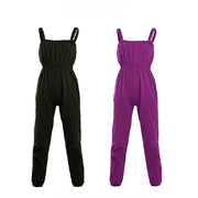 Ballet Warm Up Jumpsuit for Dance - Breathable Cotton Fabric Dance Costume Overalls - DancerInn 