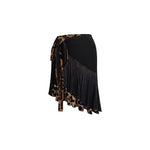 Girl Mini Skirt – Reversible Wrap Fringe Latin Dance Skirt Kids with Leopard Print for Salsa Rumba Tango - DancerInn  Girls Dance Skirt & Tutus  - 34982643990711 - 34982643990711