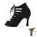Schwarzer 6 cm Absatz / US 3.5 - Lateinamerikanische Tanzschuhe mit Absatz – Wildledersohlenschuhe für Damen, hoch geschnitten für Salsa, Tango, Rumba und Bachata