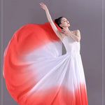 Long Flowy Dance Skirts - Gradient Chiffon Long Ballet Skirt with Big Hem & Double Layer - DancerInn   - 34752267976887 - 34752267976887