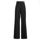 Boys Dance Trousers - Professional Boys Ballroom Pants for Latin, Tango & Samba - Elastic Waist, Breathable, Loose Fit for Training & Competition - Black / S