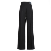 Boys Dance Trousers - Professional Boys Ballroom Pants for Latin, Tango & Samba - Elastic Waist, Breathable, Loose Fit for Training & Competition - DancerInn Black / 3XL