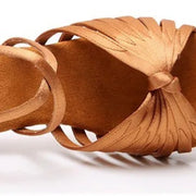 Latin Dancing Shoes for Women - Soft Suede Sole PU Upper Dance Heels for Ballroom Tango Salsa Bachata