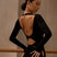 Black / XS - Long Sleeved Leotard - Women Leotards for Dance with Built-In Bra & Open Back Tie for Latin Salsa Rumba Samba