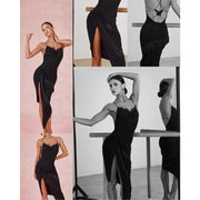 Women's Split Fringe Latin Dance Skirt with Handcrafted Round Waist Ring and 3D Mermaid Cut - DancerInn