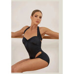 Women's Satin Retro Hollow Dance Top Bodysuit with Chest Pad for Latin Dance Practice - DancerInn - 29329007509687 - 29329007509687