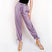 Purple / 3XS - Girls Harem Pants with Cuffs for Dance, Latin, and Ballroom Practice with Loose-Breathable Fabric