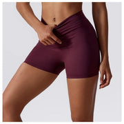 High Waist V-Back Scrunch Butt Yoga Shorts for Women Gym Cycling Fitness Activewear Tights - DancerInn
