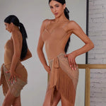 Leotards for Dance Womens Suspender Bodysuit with Built-In Bra Open Back for Latin Salsa Rumba Samba - DancerInn  - 34092850938039 - 34092850938039