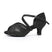 Suela de ante negro - Tacón de 5 cm / US 4,5/UE 34 - Zapatos de baile latino para mujer - Zapatos de tacón medio con pedrería y suela de gamuza para baile latino, ideales para jazz, salsa y bachata.