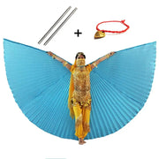 Professional Egyptian Belly Dance Costume ISIS Wings with Sticks for Women and Children - DancerInn