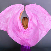 orange silk belly dance scarfs