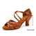Braun - 6 cm Absatz / US 4,5/EU 34 - Latein-Tanzschuhe mit Absatz – Satin-Übungsschuhe mit mittelhohem Absatz und Wildledersohle für Damen und Mädchen, Salsa und Bachata
