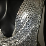 Backless Sequin Crop Tops Sexy Metallic Gold Silver Tanks for Women Summer Beach Club Fashion - DancerInn