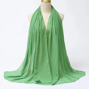 Solid Color Chiffon Hijab Long Wrap Scarf for Muslim Women Ladies Jersey Veil Headscarves - DancerInn