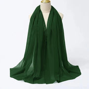 Solid Color Chiffon Hijab Long Wrap Scarf for Muslim Women Ladies Jersey Veil Headscarves - DancerInn