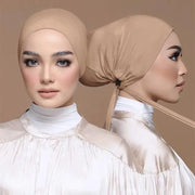 Elegant Soft Modal Muslim Turban Hat with Inner Hijab Cap for Women - DancerInn