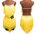 Gelb / XXXS - Fransenkleid mit Strasssteinen - Trägertop mit offenem Rücken, Latein-Tanzkleid zu verkaufen, Salsa Bachata