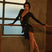 Black / XS - Leotard Gymnastics Long Sleeve - V-Neck Dancewear Bodysuit with Built-In Bra and Cutout Front
