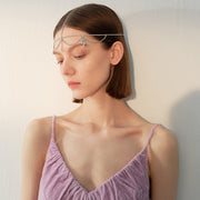 Rhinestne Headbands - Crystal Bridal Headpiece Bohemian Chain Forehead Jewelry for Indian Style Wedding Hair - DancerInn 