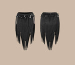 Fringe Skirts for Dancing - Black Sequin Waist Split Latin Dance Skirt for Salsa Ballroom Rumba - DancerInn   Women Dance Skirts & Tutus - 35001851576503 - 35001851576503