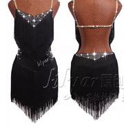 sparkle rhinestone salsa dance dress