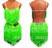 hellgrün / XXXS - Fransenkleid mit Strasssteinen - Trägertop mit offenem Rücken, Latein-Tanzkleid zu verkaufen, Salsa Bachata