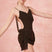 Braun / XS - Lateinamerikanisches Tanzkleid für Mädchen - Offenes Fransenkleid mit integriertem Höschen für Salsa und Bachata
