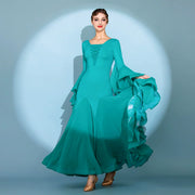 Abito da ballo in chiffon - Abito da ballo in chiffon ultra sottile e abito da ballo in chiffon per balli da sala e tango