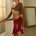 Red / XS - Dance Wrap Skirt Latina - Irregular Slit Salsa Skirts for Samba Rumba Dancing