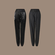 Black Pants Dance – High Waisted Tapered Pants with Stretch Waistband And Pockets for Latin Salsa Women