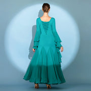 Abito da ballo in chiffon - Abito da ballo in chiffon ultra sottile e abito da ballo in chiffon per balli da sala e tango