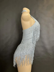 sexy backless rhinestone body suit