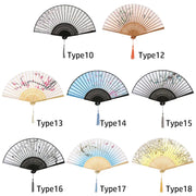 folding bamboo hand fan