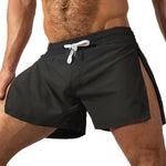 Mens Split Running Shorts - Quick Dry Athletic Cargo Shorts for Men Breathable Elastic Waist Summer Sports Workout Gym Jogger for Fitness Training - DancerInn Black-XXL - 32502999810231 - 32502999810231