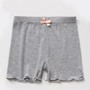 Girls Cartwheel Shorts for Under Dresses - Stretch Breathable Cotton Kids Toddler Dance Shorts Leggings for Athletic Bike Gym & Yoga - DancerInn Gray / 4XL/12T