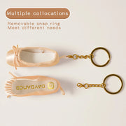 Pointe Shoe Keychain - Handmade Mini Satin Ballet Shoe Keyring Bag Pendant Ballet Accessories - DancerInn 