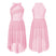 Rosa / XS - Vestido de baile latino - Vestido de ballet sin mangas con pedrería para niñas, ideal para patinaje y gimnasia.
