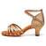 Light Brown-Suede Sole-5.5m Heel / US 4.5/EU 34 - Salsa Dance Shoes for Women - Satin Mid High Heel Dance Shoes Latin Suede Sole for Jazz Bachata