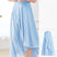 Light blue / One Size - Long Skirt Ballet - Elegant Chiffon Ribbon Adjustable Dance Wrap Skirts for Women