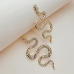 silver snake earrings gothic style - 36339412533431 - 36339412533431