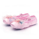 Ballettschuhe für Kleinkinder – Ballerinaschuhe mit weicher Sohle und Katzenkrallenmuster sowie elastischem Satinband - Rosa / EU 23/US 6,5