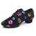 Semelle en daim coloré-Talon de 3 cm / États-Unis 5/UE 35 - Chaussures de Salsa pour Dames-Chaussures de Danse de Salon Flexibles à Talon Moyen dans le Style de Chaussures Latines pour l'entraînement